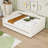 Full XL Upholstered Daybed with Trundle and LED Lighting-184155510