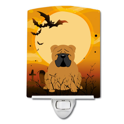 Halloween Basset Hound Ceramic Night Light