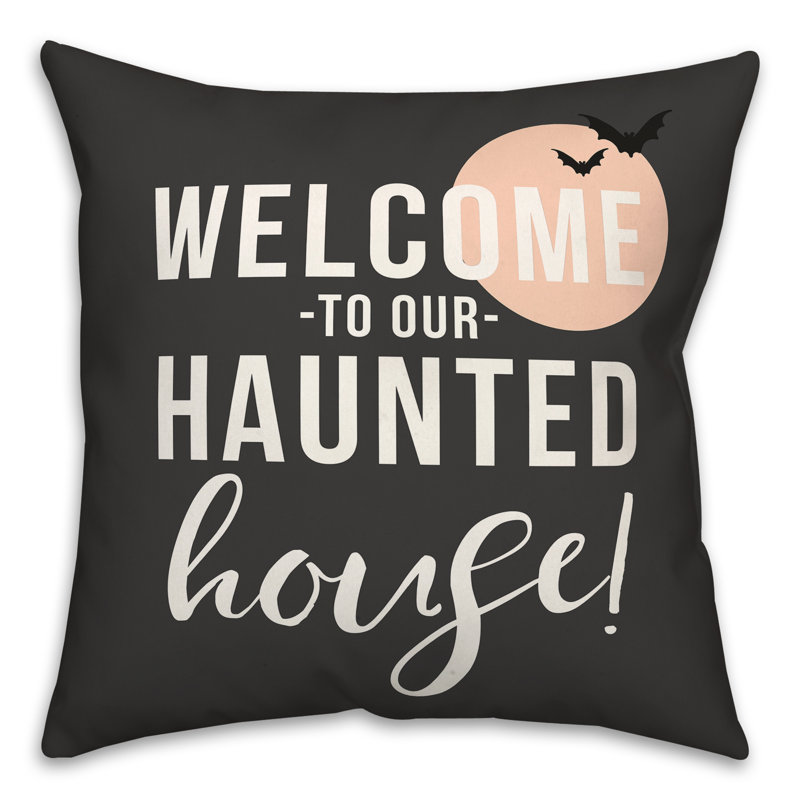  Bienvenue sur notre housse de coussin carré et insert Insert Haunted, 20 po x 20 po