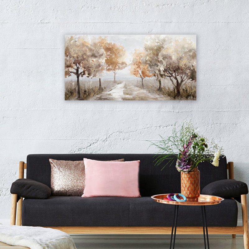 «Fall Trees», reproduction d'art sur toile tendue, H 24 po x l 48 po x 1,5 po