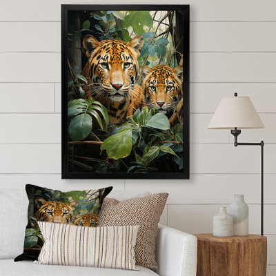«Asian Art Tigers in Jungle VII», reproduction sur toile