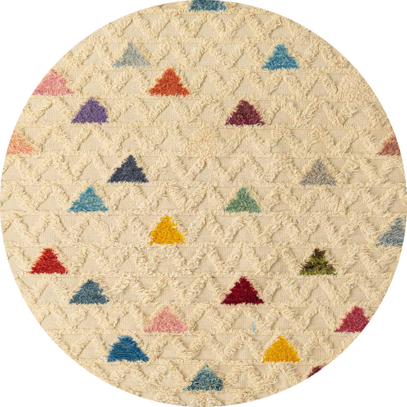 Alviva Abstract Indoor Rug, Round 6'