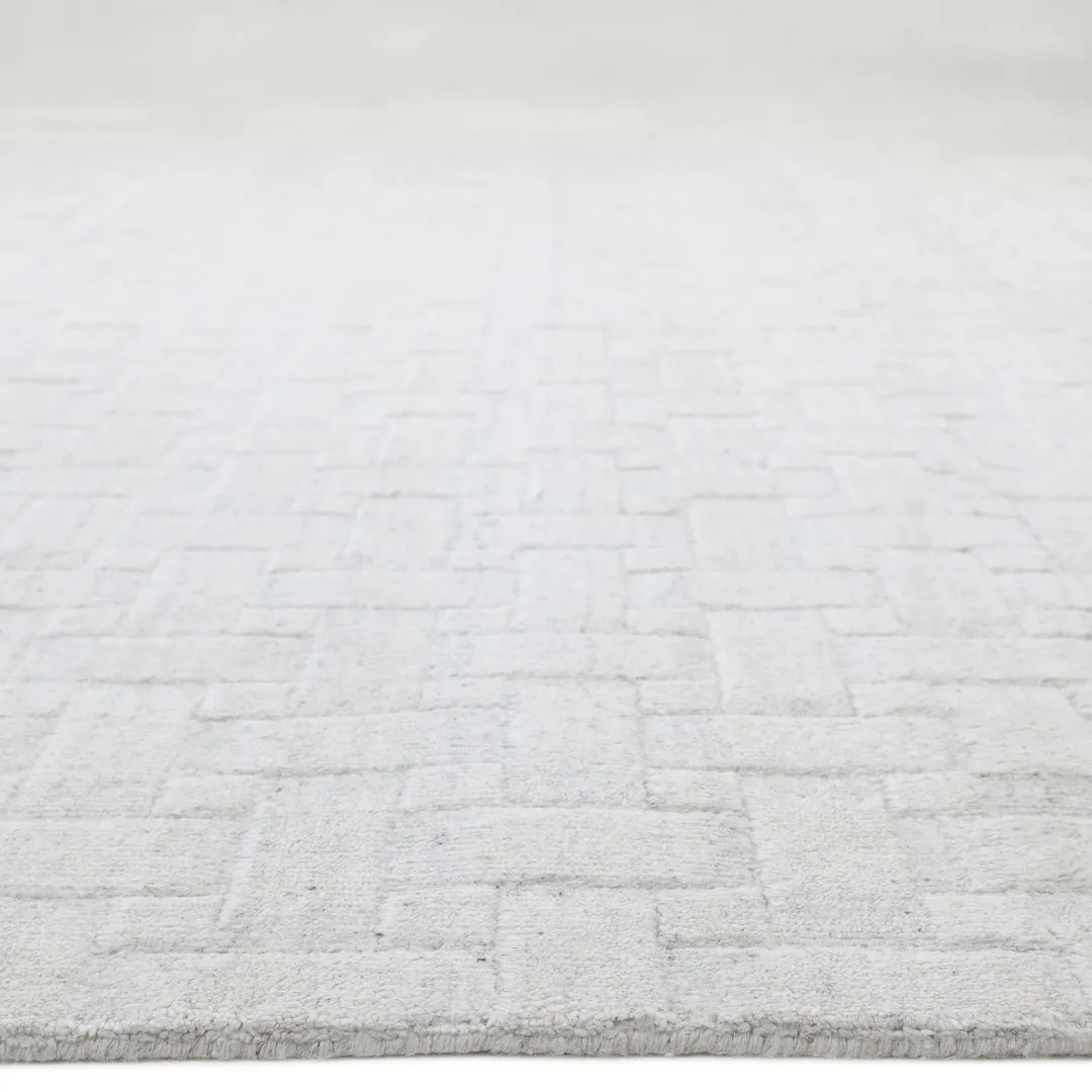 Hainsly Alabaster Hand-Loomed Wool Rug, Runner 2'6" x 8'