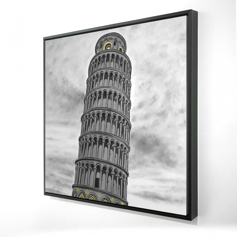 "Tour de Pise en Italie", H 24 po x l 24 po