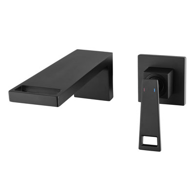 Modern Wall Mount Waterfall Bathroom Sink Faucet,Single Handle Bathroom Vanity Faucets