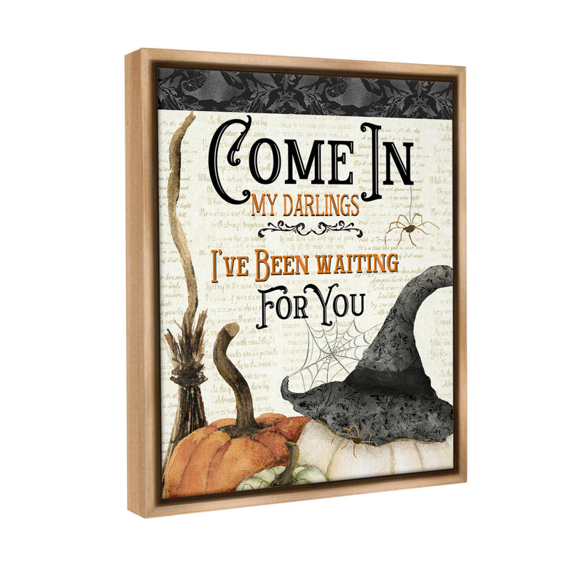 «Spooky Witch Expression» par Deane Beesley sur toile, Cadre flottant orme Montalcino, H 21 po x l 17 po