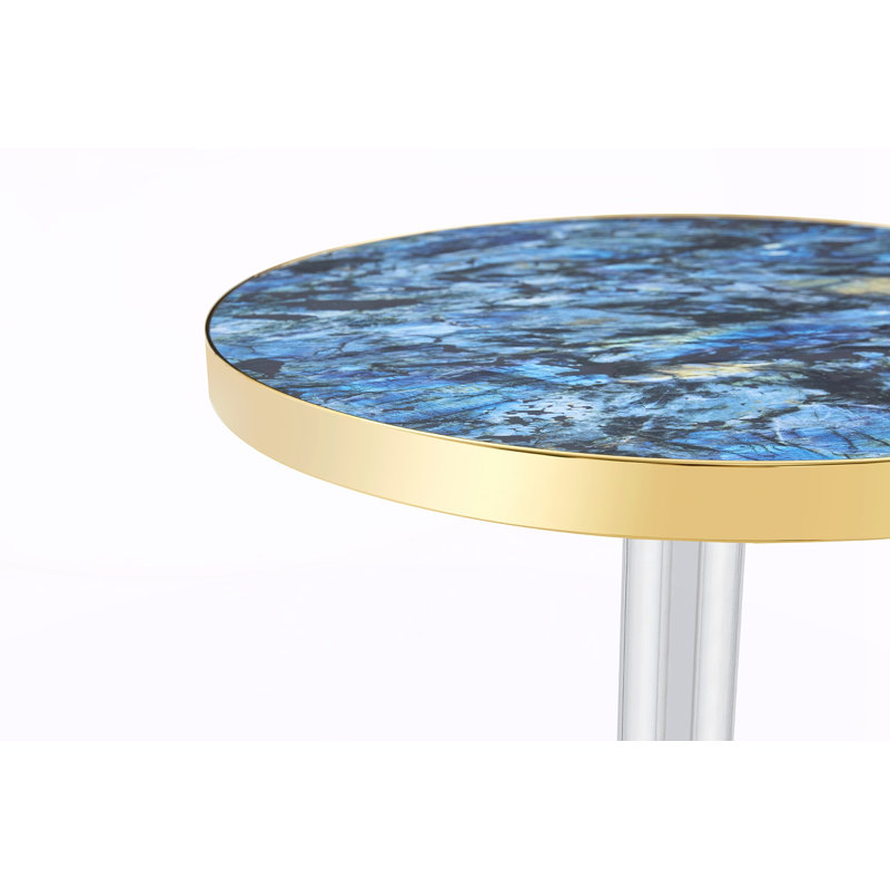 Dining Table, Bleu / Argent