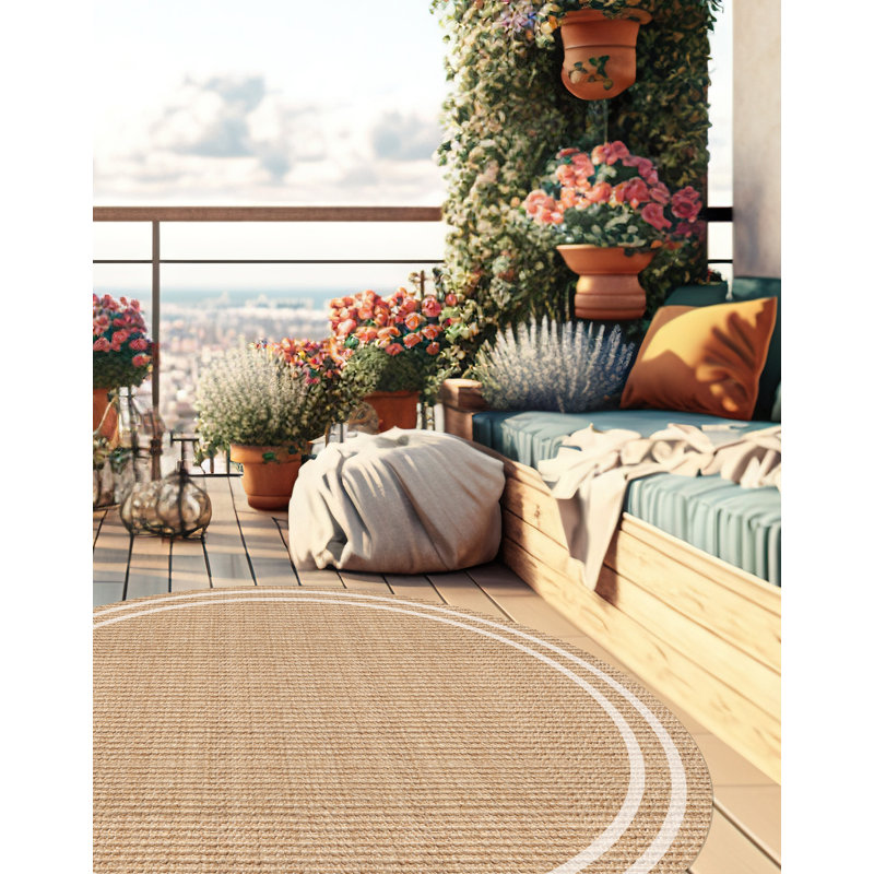 Vinyl Floor Mat for Home, Indoor and Outdoor use, Agnan, Round 150cm