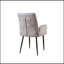 Modern Velvet Dining Chairs 2-Piece Set - Soft Cushioned Seats with Iron Frames in Mustard Light Grey-733721604
