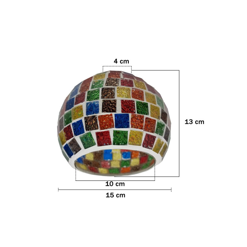 13 cm H Globe Glass Lamp Shade