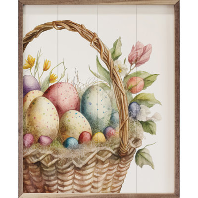 Panier à œufs de Pâques à gauche