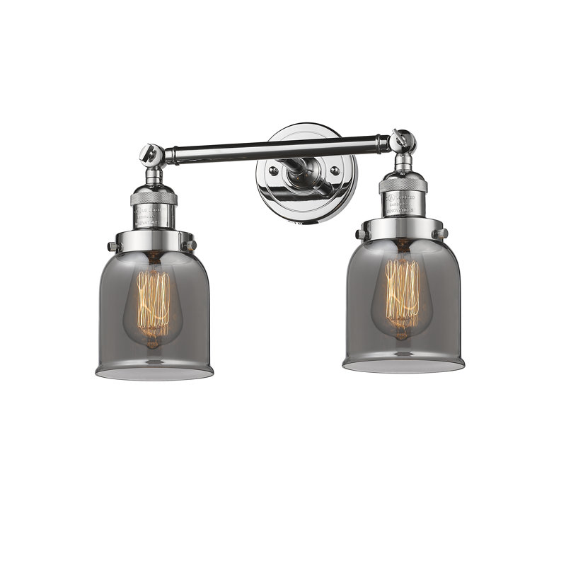 Éclairage pour salle de bain 2 lumières à intensité variable ClipperCove, Plated Smoked, Ampoule DEL 6 watts Vinage