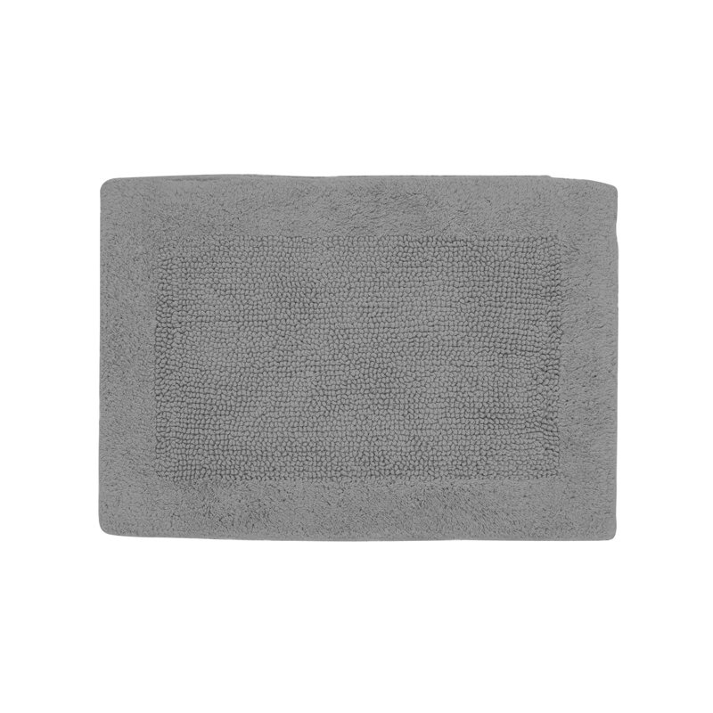 Edge 100% Cotton 2370 GSM Tufted Reversible 3-Piece Bath Rug Set – Ultra Soft, Highly Absorbent, Machine Washable, OEKO-TEX Certified, Ideal for  Bathtub, Vanity, Sink & Toilet Areas, Gray