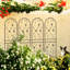 Ensemble de 4 treillis de jardin en métal 71 po x 19,7 po antirouille pour plantes grimpantes déco papillon
