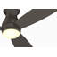Ventilateur de plafond encastré intérieur / extérieur de 52 pouces avec ensemble d'éclairage DEL et télécommande Hugh - gris mat-43413523