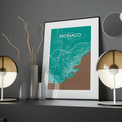 Monaco City Map, impression