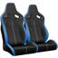 2 sièges de nouveau seau de course Universal 2PC