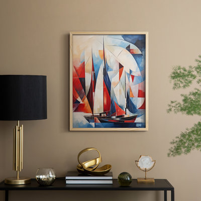 NAUTICAL Series CDXV III, reproduction d'art encadrée - bois massif