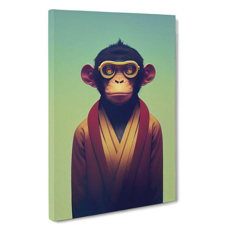 Futuristic Monkey - Wrapped Canvas, 50cm H x 35cm W x 3cm D