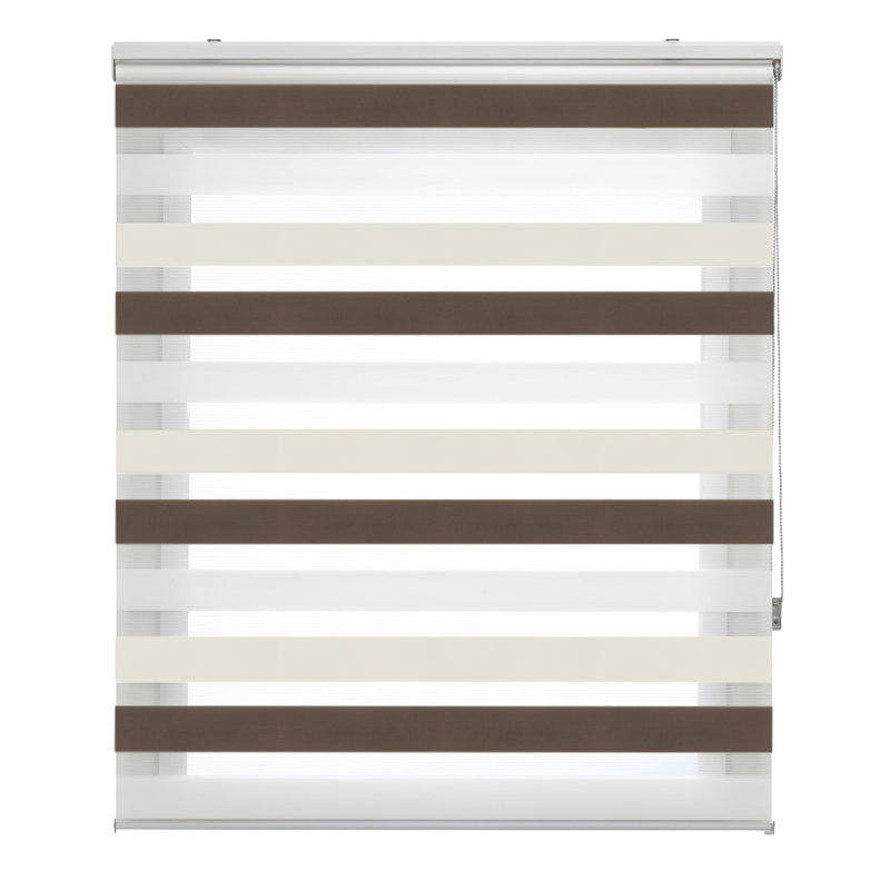 Semi Sheer Zebra Shades, 180x180, brown-cream-white