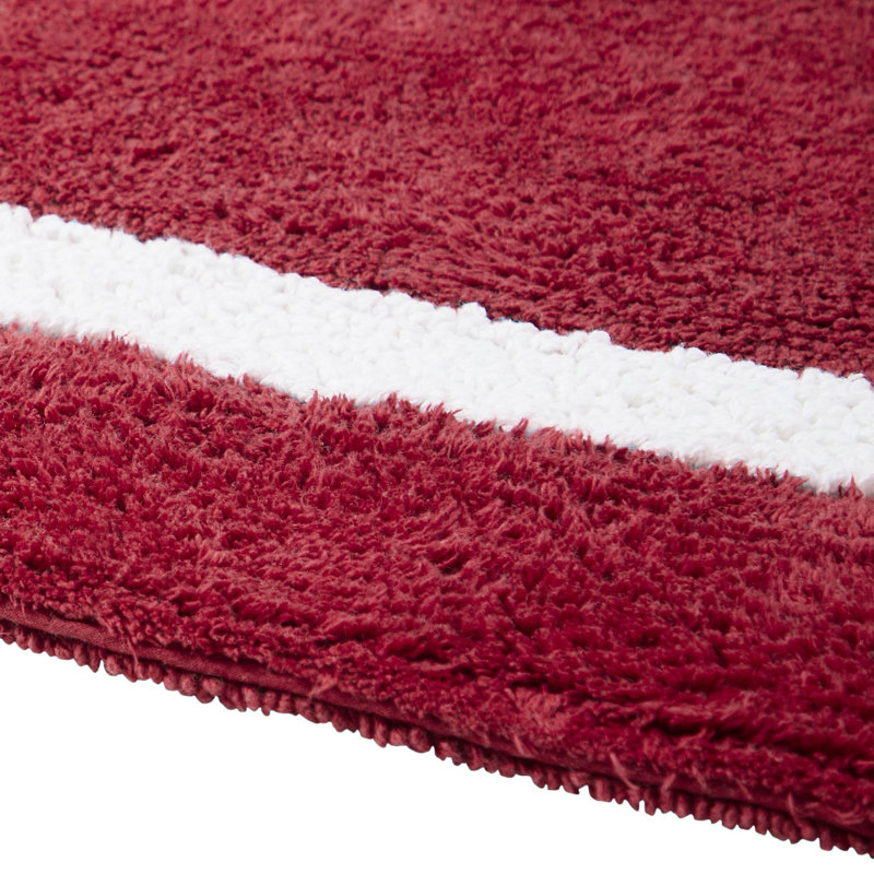 Makbul Premium 100% Cotton 5 Piece Bath Rug Sets with Race Track Pattern, Machine Washable, Super Absorbent & Tufted Weave Reversible Bath Mat for Bathroom