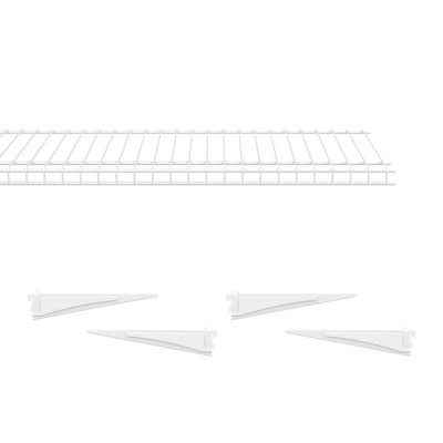 Étagère murale SuperSlide P 12 po x l 72 po (1 pièce) et support de tablette 12 po ShelfTrack (4 pièces)