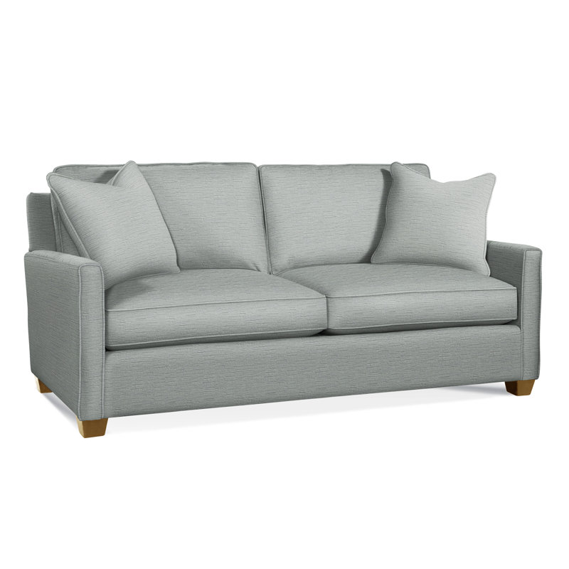 Nicklaus Sofa, Havana, Gel Memory Foam Mattress, White Textured Performance; 0865-91