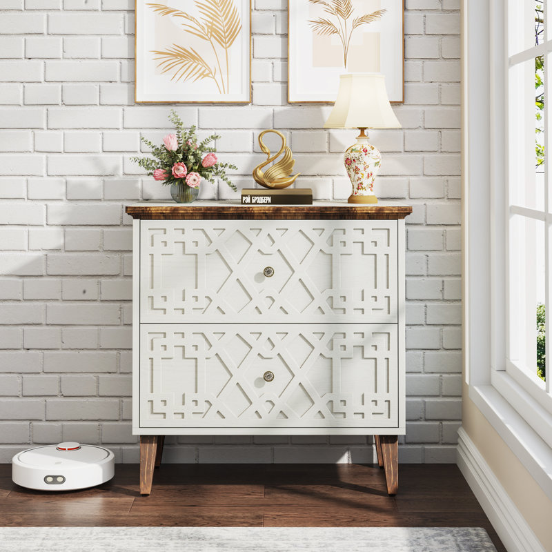 Mahzun 33.07'' Wide 2 -Drawer File Cabinet, White