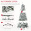 Arbre de Noël artificiel enneigé 7,5 pi avec lumières DEL blanc froid