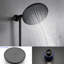 Système de spa noir mat à double pomme de douche - 5 jets réglables au mur à fixation manuelle de 1,8 gal / min résistant à la corrosion
