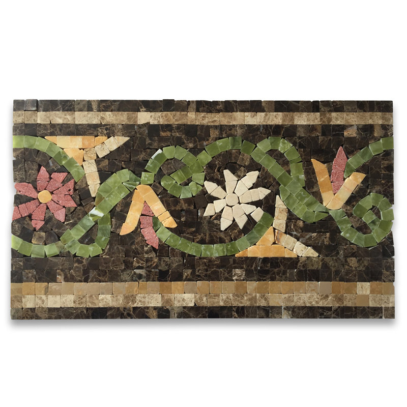 7" x 12" Marble Mosaic Wall & Floor Tile