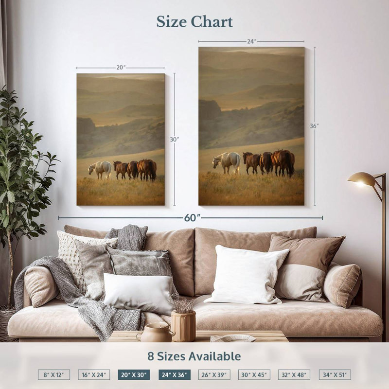 Brampt Sunkissed Horses VI, H 36 po x l 24 po