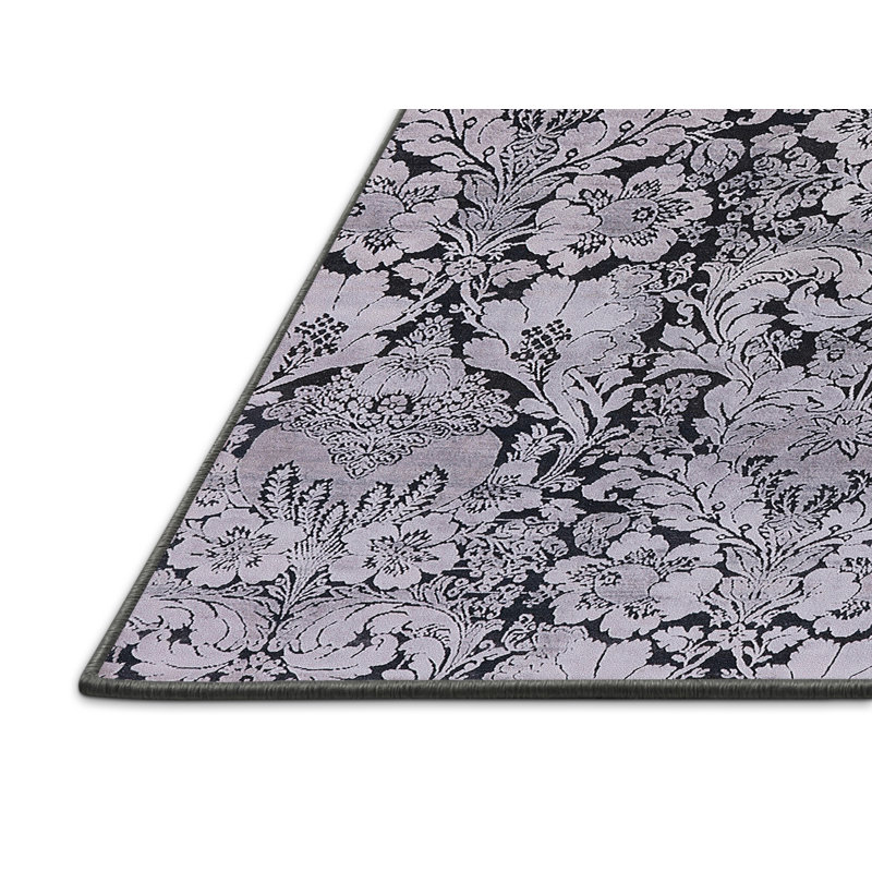 Asdvadzadur Floral Indoor Rug, Rectangle 8' x 12'