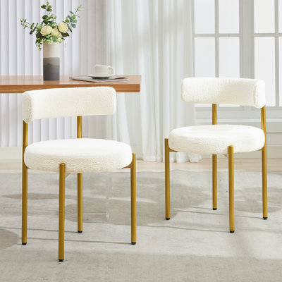 Chaises de salle à manger rembourrées Boucle