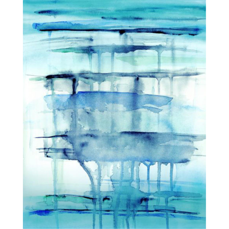 «Rain on the Window III» par Emma McCartney - Peinture, Extérieur, H 30 po x l 24 po x P 1,5 po