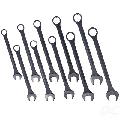 SAE Jumbo Combination Wrench Set Extra Large,10 PC SAE Black-Oxide Jumbo Combo Wrench Set  1-5/16" - 2" With Pouch