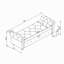Banc de lit en velours rose