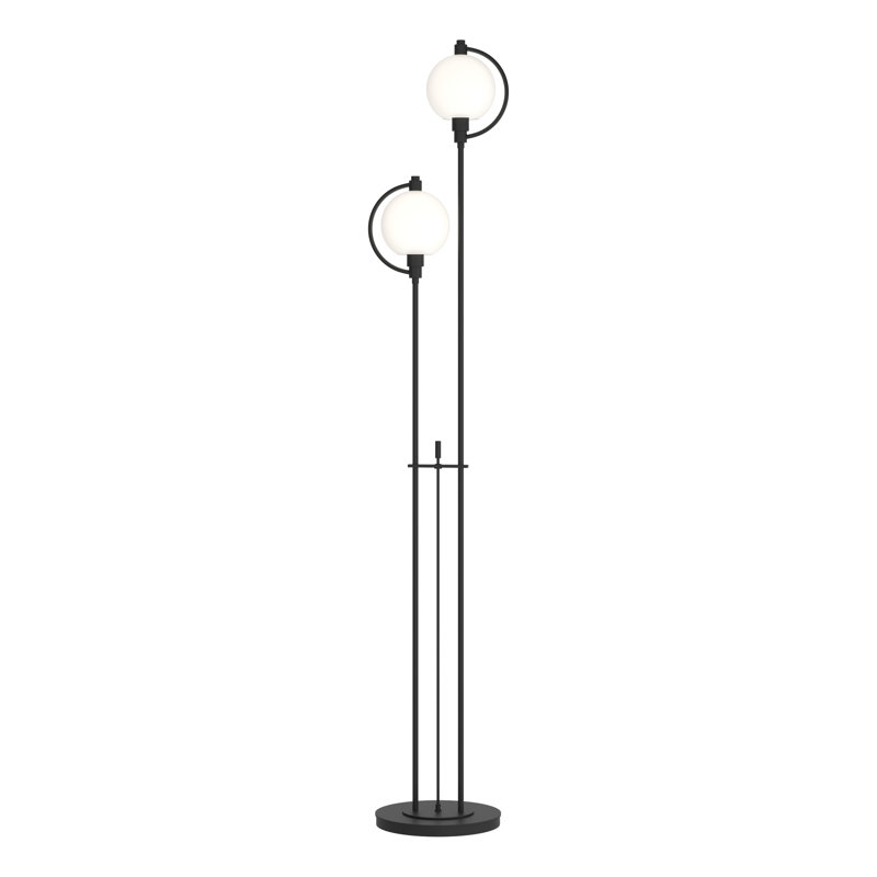 Lampe sur pied 68,1 po Pluto, Opale, Noir