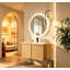 Meuble-lavabo flottant de 36 po avec lavabo, armoire murale moderne en chêne clair, cuve en céramique à bord mince, portes à fermeture en douceur, rangement spacieux, installation facile