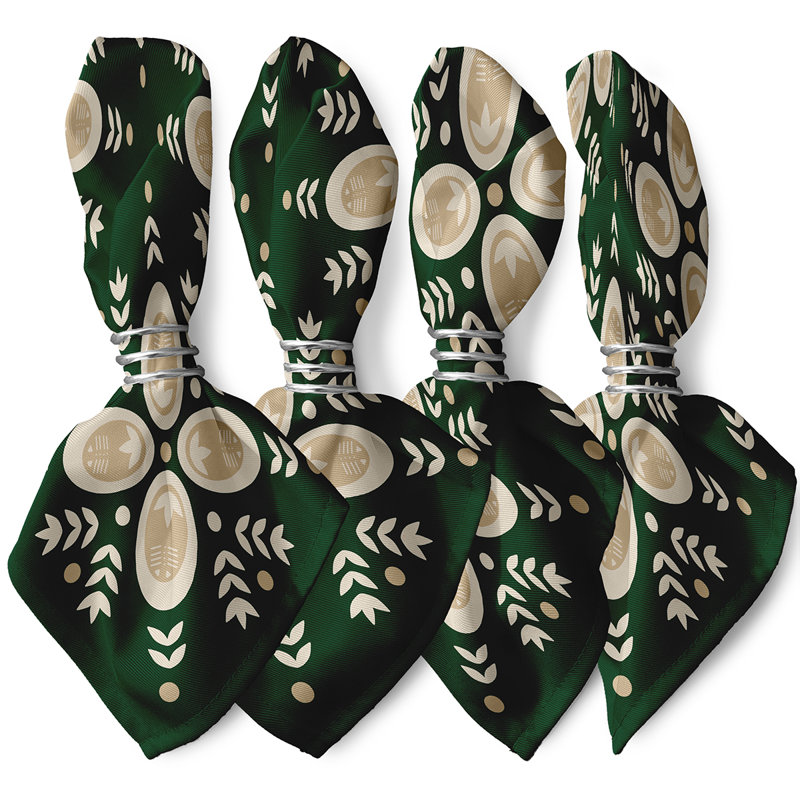 Cherrilynn Traditional Napkins, Green