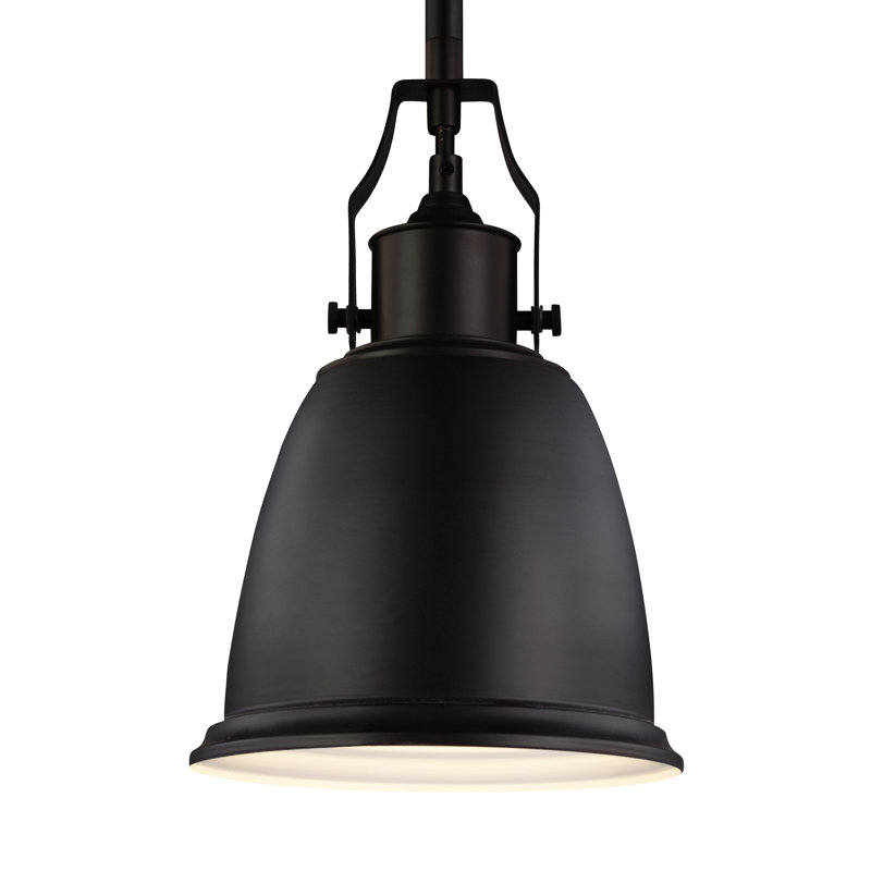 Luminaire suspendu en forme de cloche à 1 lumière Midhurst, Bronze huilé