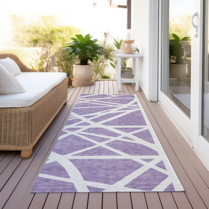 Machine Washable Indoor/Outdoor Chayden ACN1040 Rug, Runner 2'3" x 7'6"