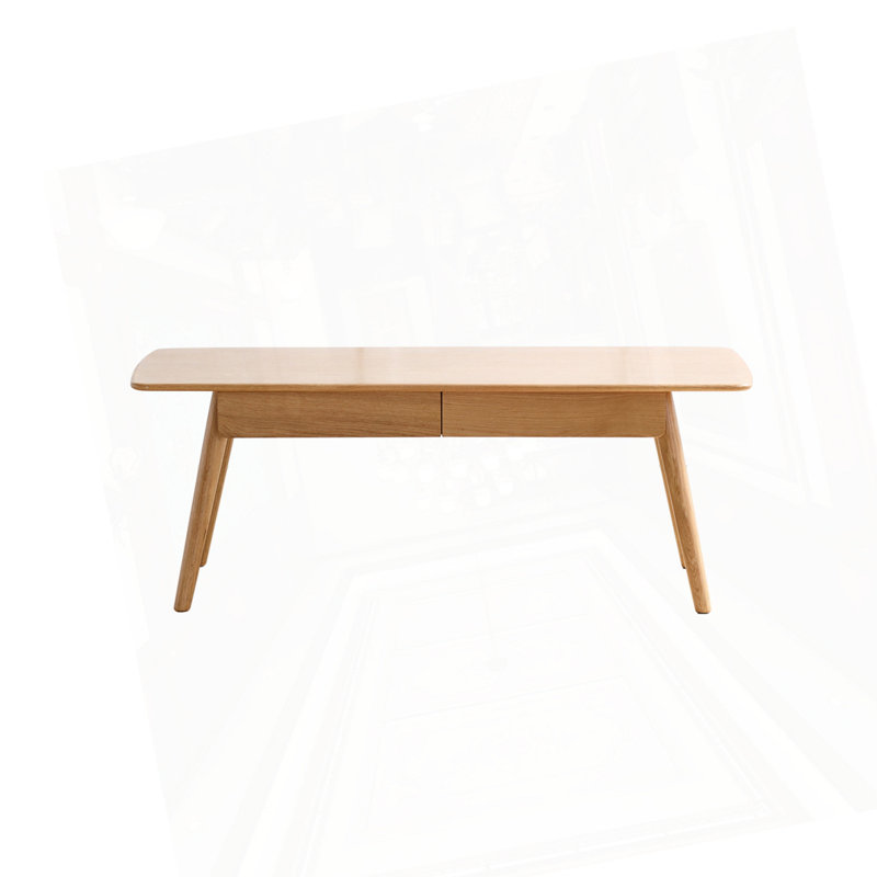 Table basse à plateau en bois massif, H 17,73 po x L 39,4 po x l 19,7 po