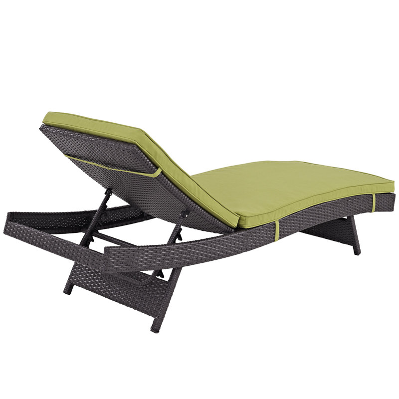Chaises longues d'extérieur en rotin Convene, Péridot