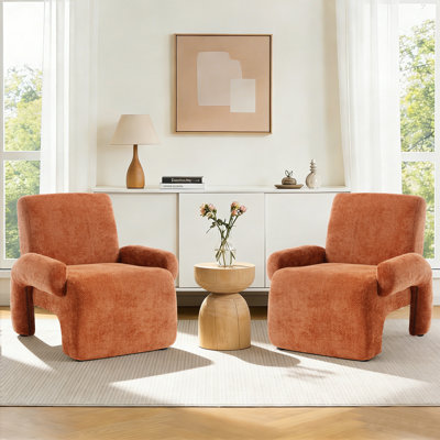 Ensemble de chaises d'appoint en velours côtelé 31,5 po (ensemble de 2)