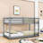 Twin Over Twin Wooden Floor Bunk Bed With Safety Guardrails-1003615760