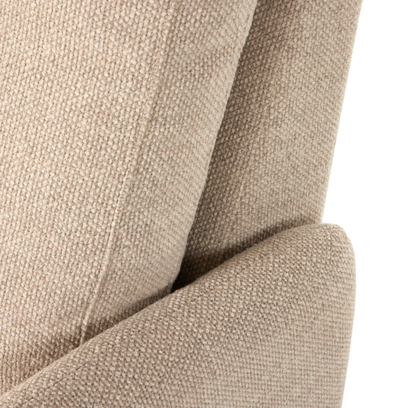 Nova Taupe Midcentury Modern Upholstered Recliner