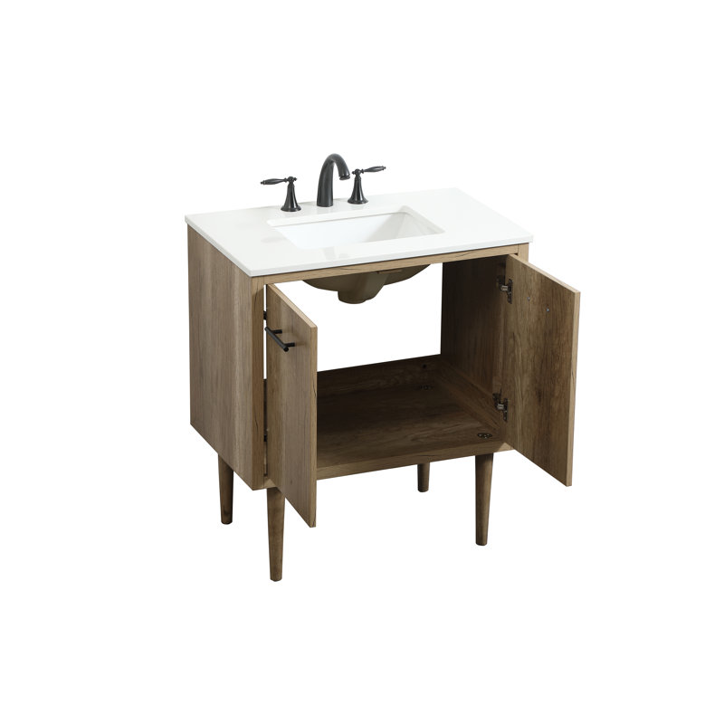 Ensemble de meuble-lavabo simple 30 po Cyrus, Chêne naturel