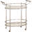 Agnuni Chrome and Glass Bar Cart