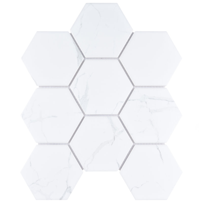 Carreau de mosaïque en porcelaine Carrara
